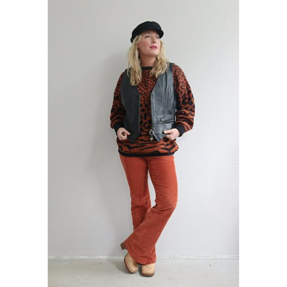 2000's Xpert Performance Gear Leather Biker Vest // Women's Size Medium to Large - Picture 3 of 8